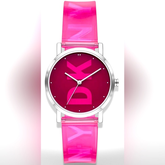 Dkny Women's Accessories Dkny Soho Pink Strap Watch 34mm NY9207 - Picture 1 of 9